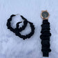 Combo Of Moon Style Scrunchies Watch + Earrings (Cadet Black)