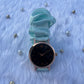 Unique Rose Gold Black Scrunchies Watch (Mist Blue)