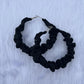Combo Of Moon Style Scrunchies Watch + Earrings (Cadet Black)