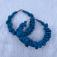 Combo Of Moon Style Scrunchies Watch + Earrings (Butterfly Blue)