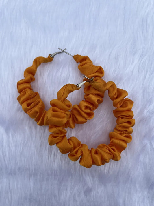 Scrunchies Earrings (Fire Orange)