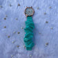 Unique Rose Gold White Scrunchies Watch (Aquamarine Blue)