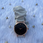 Unique Rose Gold Black Scrunchies Watch (Pearl White)