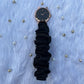Unique Rose Gold Black Scrunchies Watch (Cadet Black)