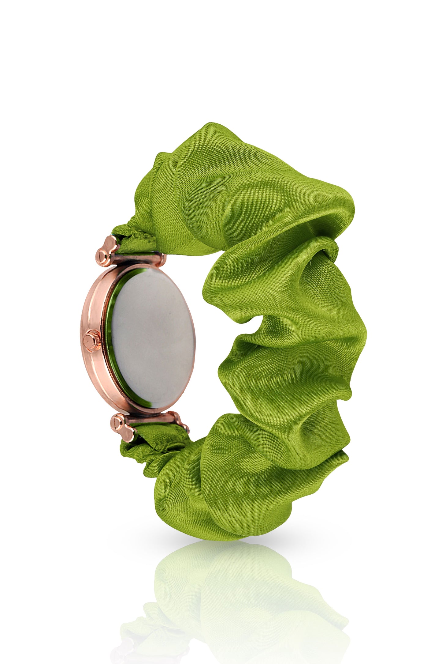 White Moon Style Scrunchies Watch (Olive Green)