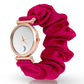 White Moon Style Scrunchies Watch (Magenta Pink)