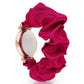 White Moon Style Scrunchies Watch (Magenta Pink)