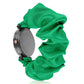 Diamond Style Black Scrunchies Watch (Dark Green)